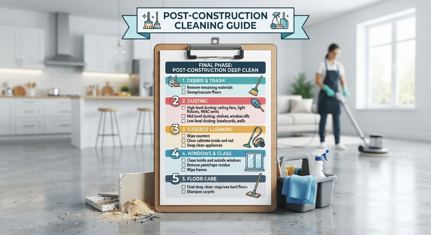 Post-construction cleaning guide