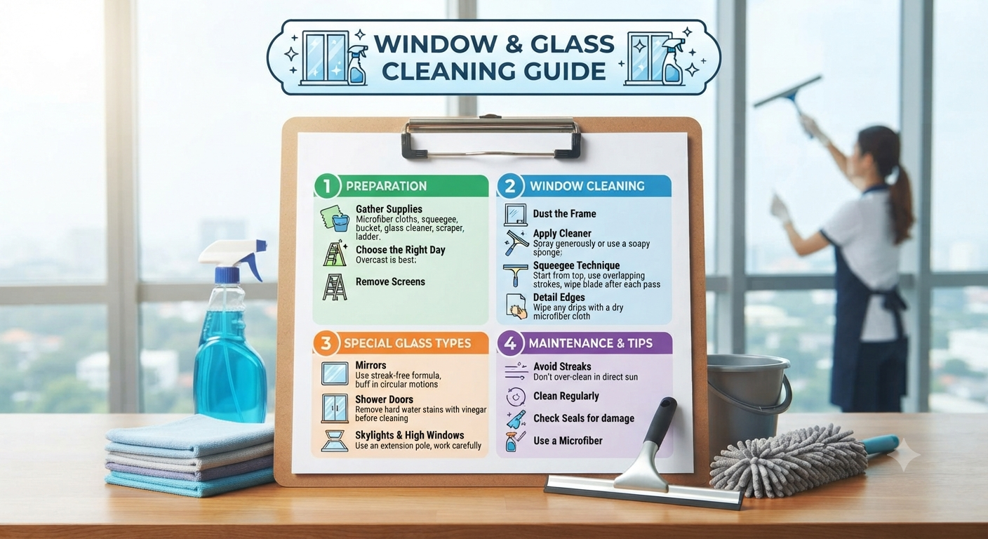 Window and glass cleaning guide